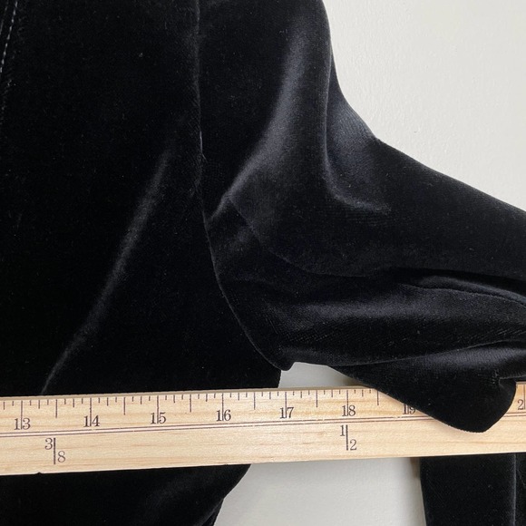 J. Crew Beautiful Velvet Vintage Style Blazer Single Breast Black 2P - Picture 7 of 10